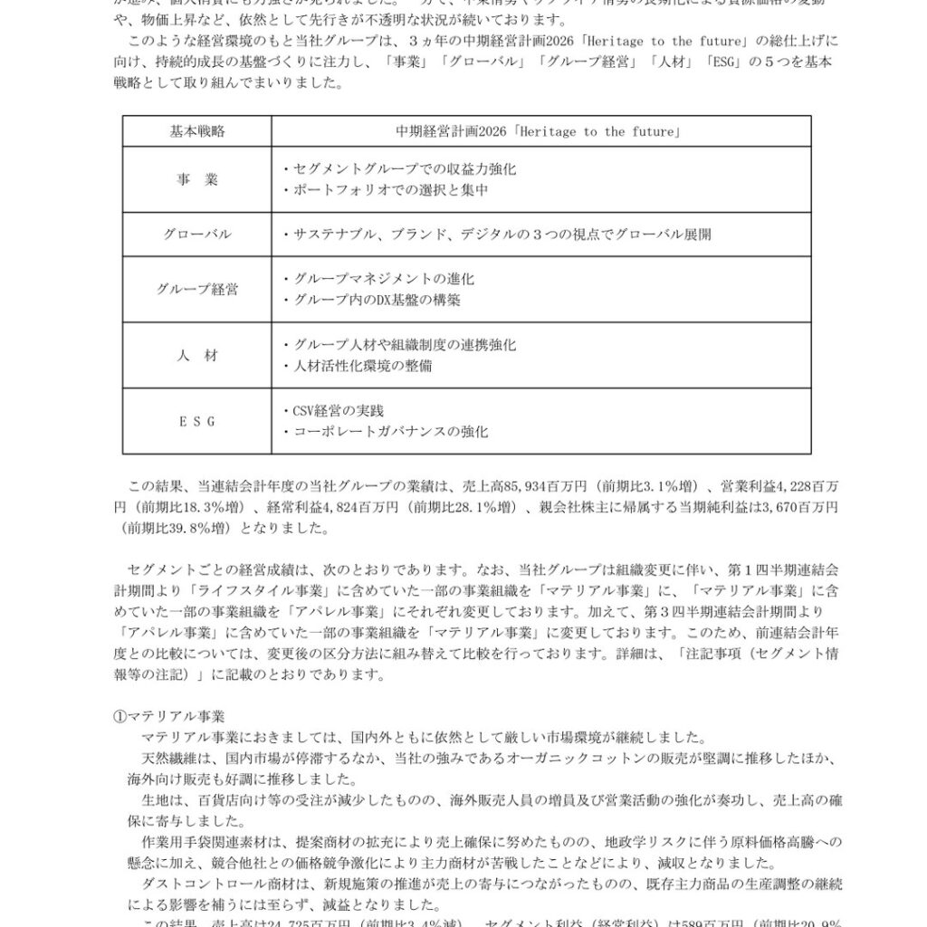 ヤギ、2026年3月期は増収増益　純利益39.8%増　次期配当180円予定