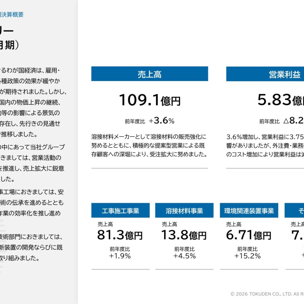 特殊電極、2026年3月期は増収減益　年間配当は101円