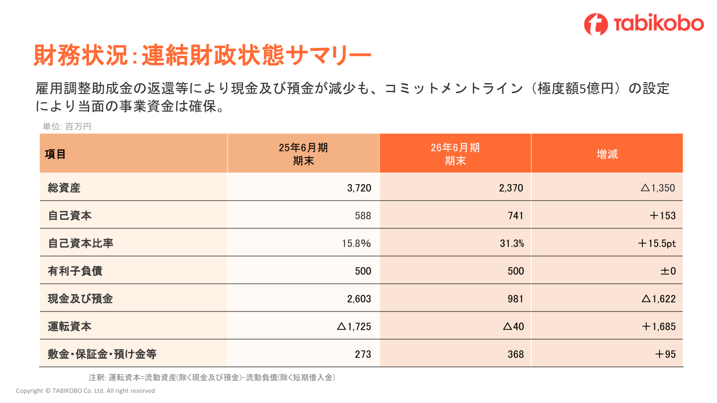 連結財政状態サマリー