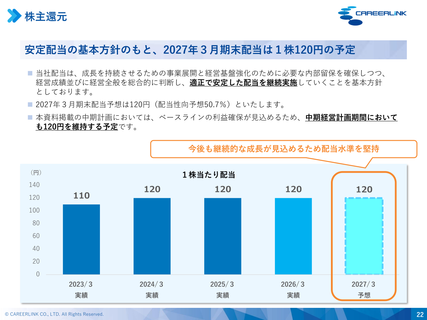 株主還元（配当方針）