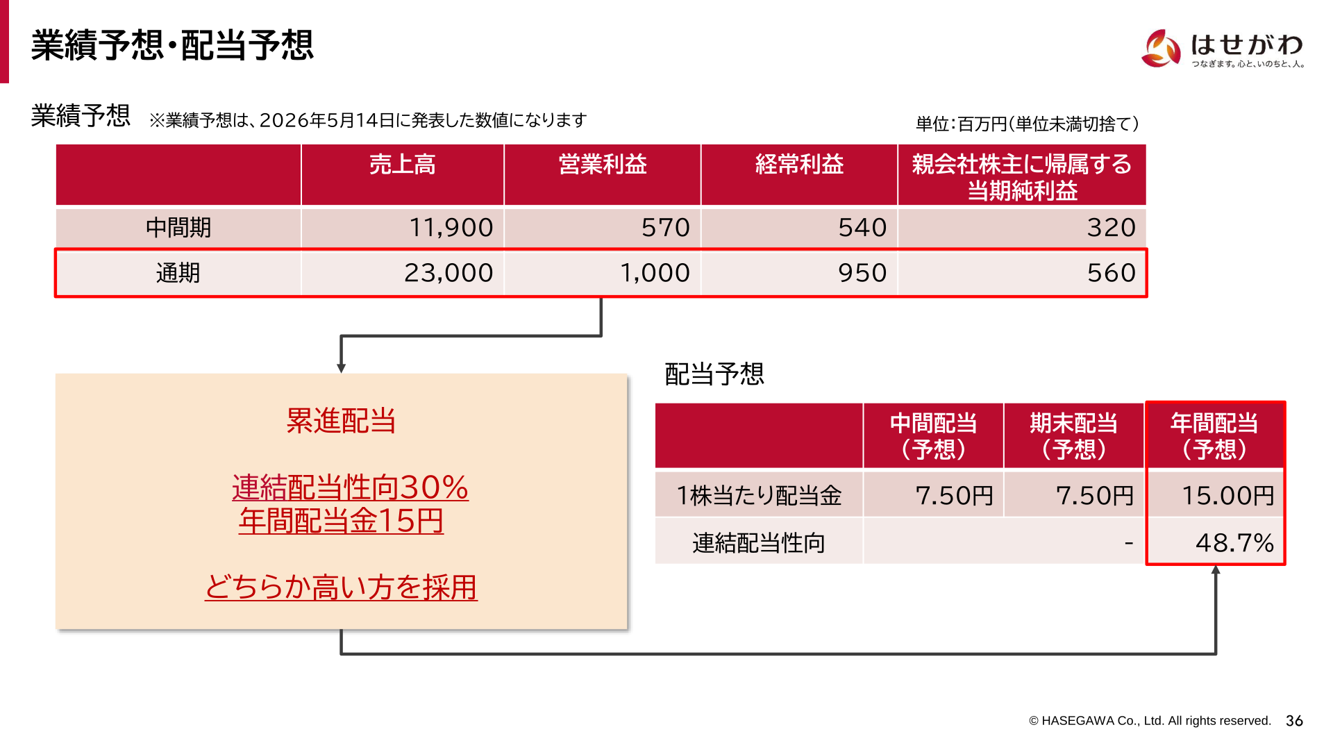 業績予想・配当予想