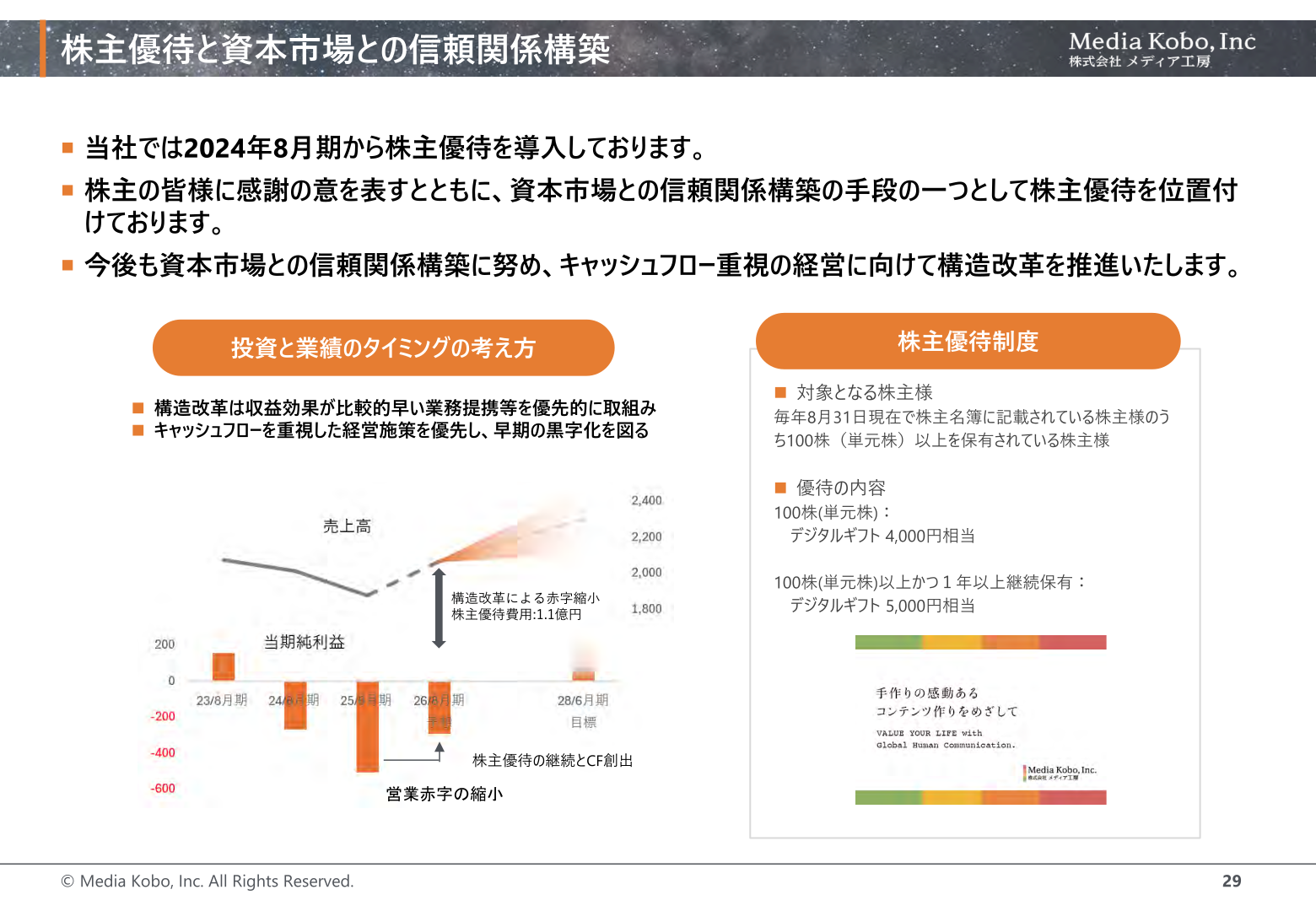株主優待と資本市場との信頼関係構築