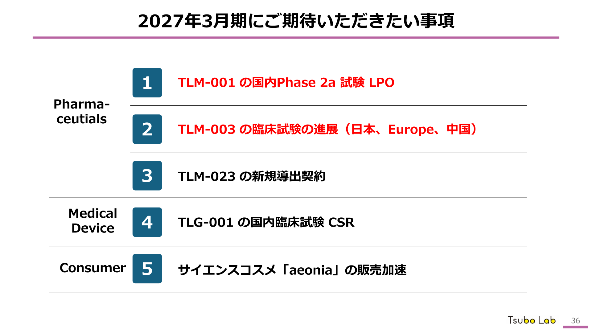 2027年3月期にご期待いただきたい事項