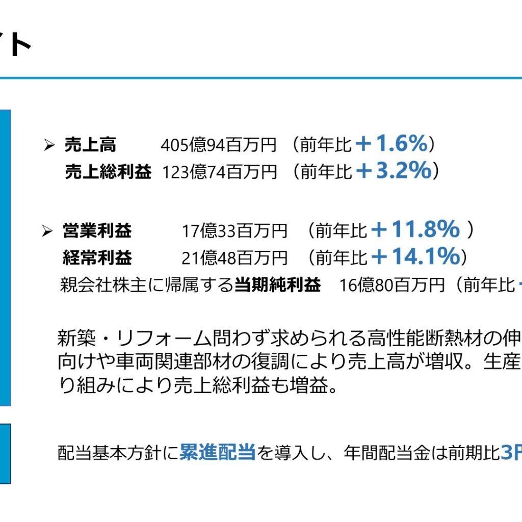 フクビ化学工業、2026年3月期は増収増益で最終利益14.6%増