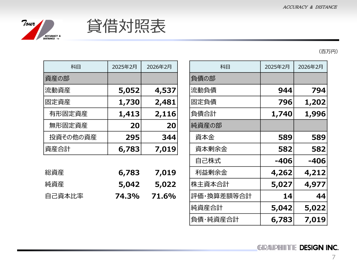 貸借対照表(資産・負債・純資産の内訳)