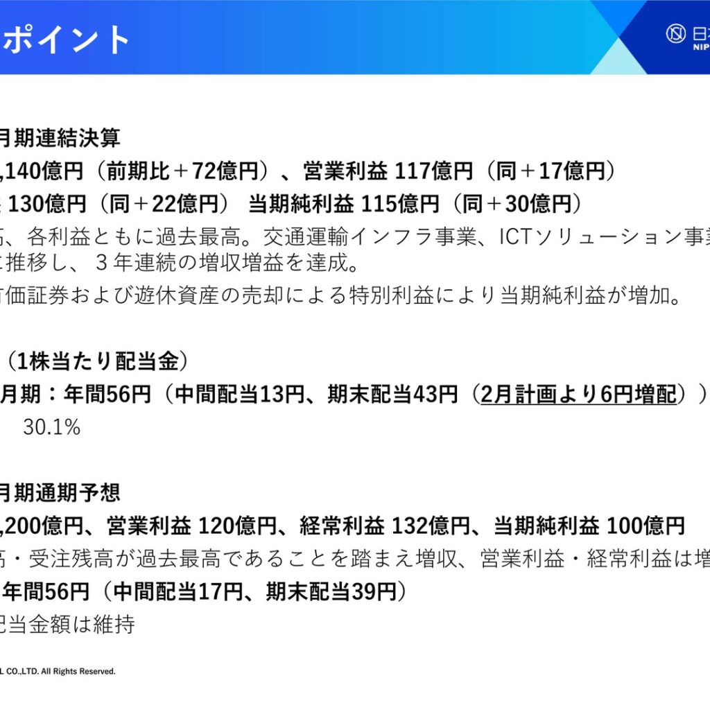 日本信号、2026年3月期は3期連続増収増益　売上高・各利益とも過去最高