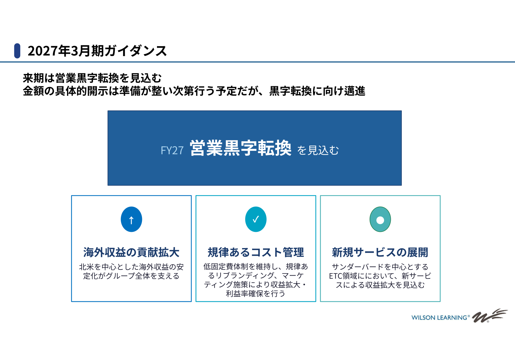 2027年3月期ガイダンス